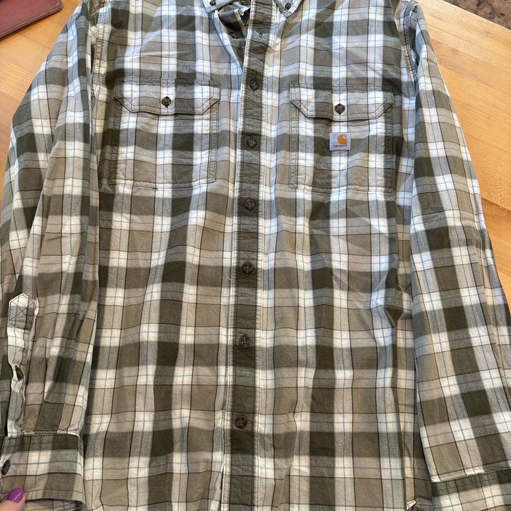 Carhartt Gray Plaid Loose Fit Shirt
